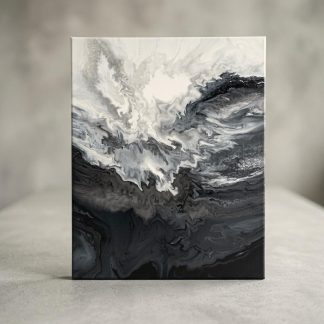 Crashing wave under the moonlight