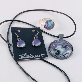 Ensemble #30 - Collier, boucles d'oreilles et bague