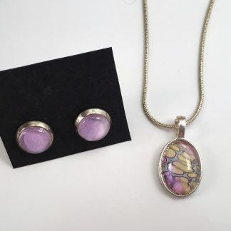 Ensemble # 84 - Ensemble collier et boucles d'oreilles