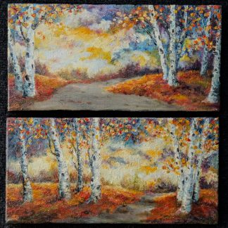Bouleaux d'automne - Diptyque