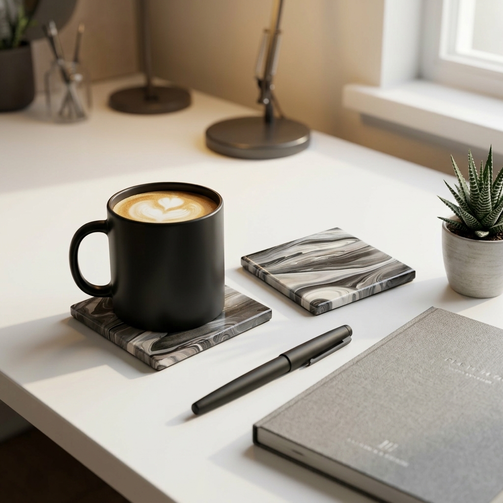 Sous-verres – Duo 3, accessoire décoratif fait main d'Isabelle Boisvert