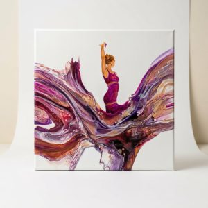 Flamenco 1, toile acrylique originale d’Isabelle Boisvert