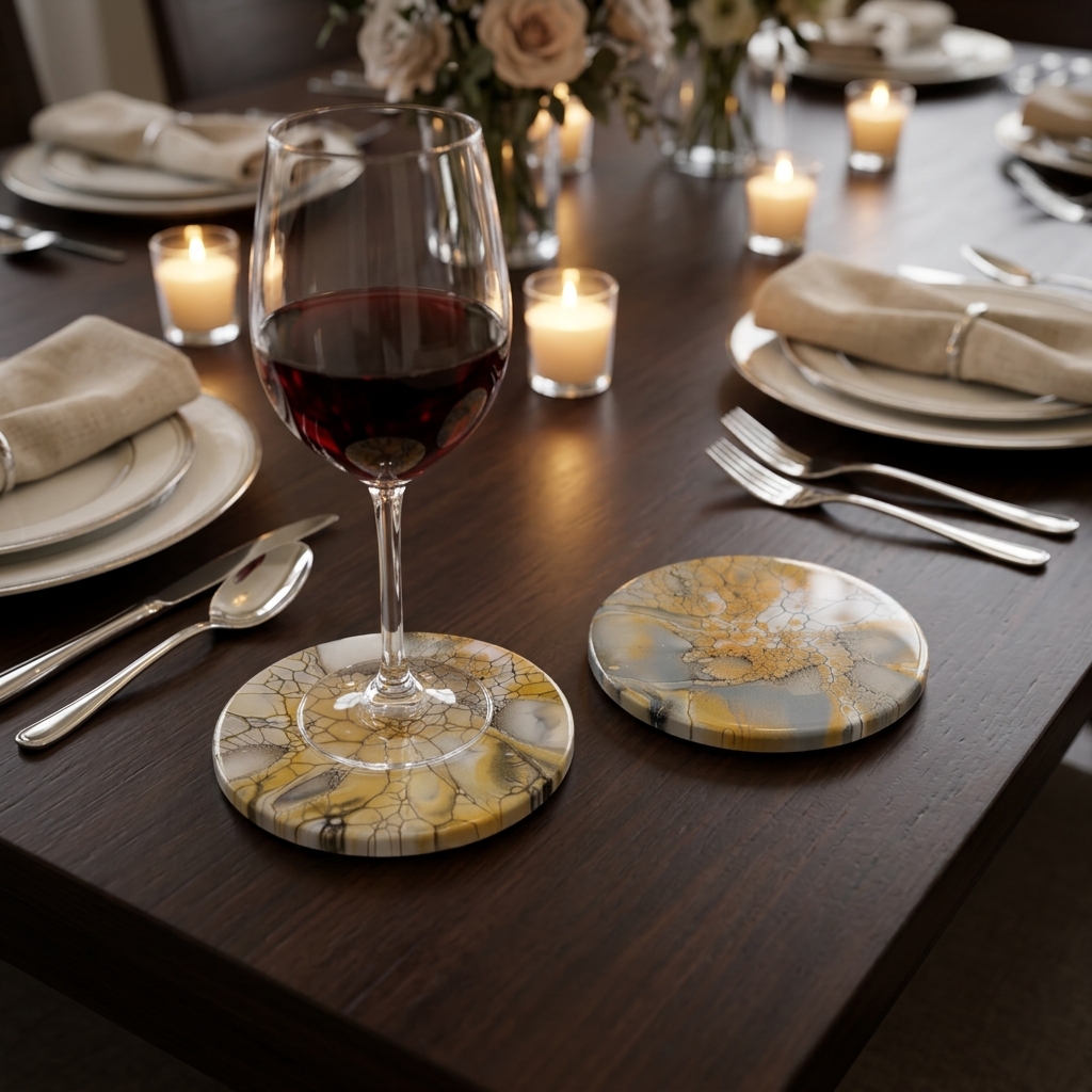 Sous-verres – Duo 4, accessoire décoratif fait main d'Isabelle Boisvert