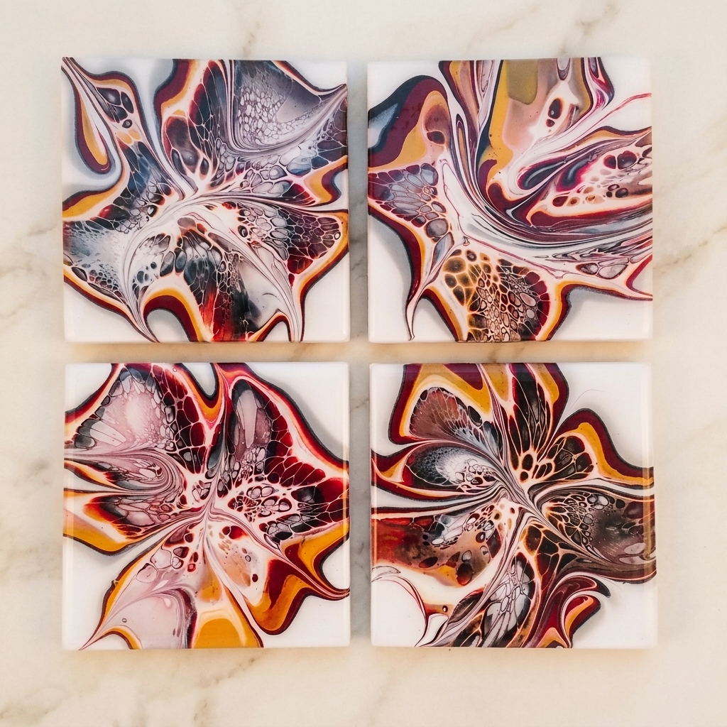 Ensemble de 4 sous-verres #14