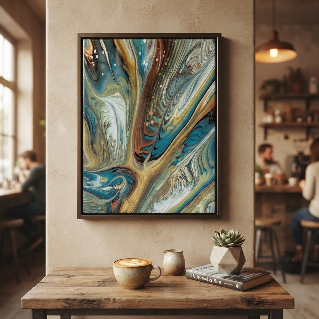 Turquoise, œuvre originale d'Isabelle Boisvert — autre vue