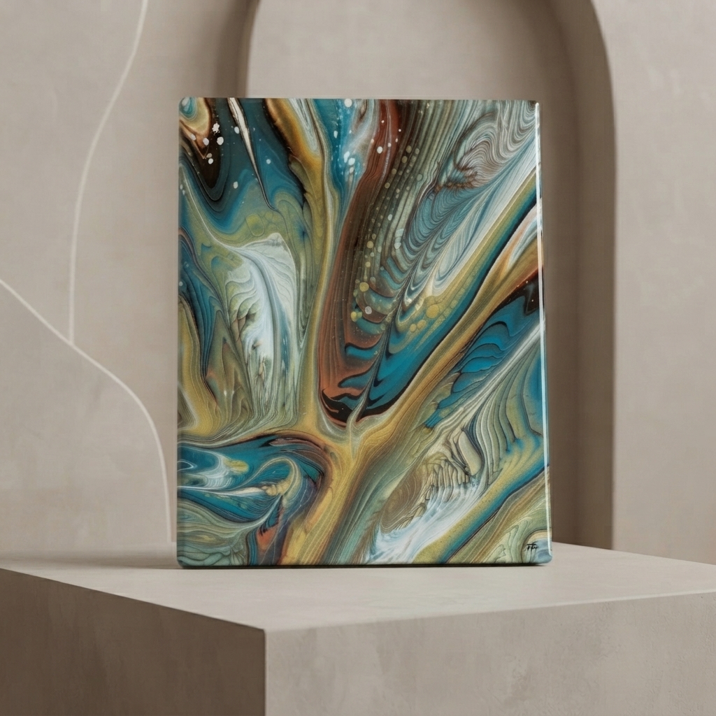 Turquoise, œuvre originale d'Isabelle Boisvert — autre vue