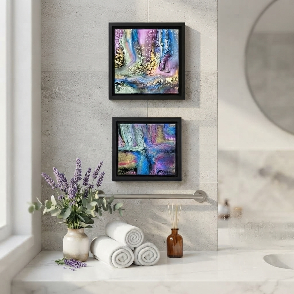 Parmi les Étoiles - Diptyque, œuvre originale d'Isabelle Boisvert — autre vue