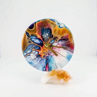 Horloge 11, accessoire décoratif fait main par Isabelle Boisvert