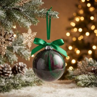 Boule de Noël #117, création faite à la main par Isabelle Boisvert