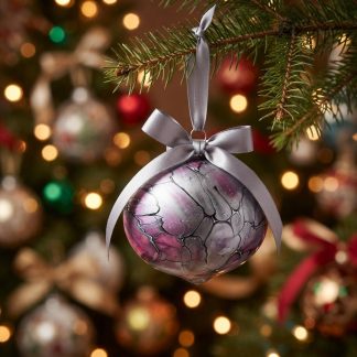 Boule de Noël #103, création faite à la main par Isabelle Boisvert