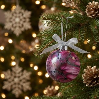 Boule de Noël #104, création faite à la main par Isabelle Boisvert