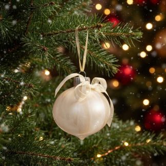 Boule de Noël #106, création faite à la main par Isabelle Boisvert