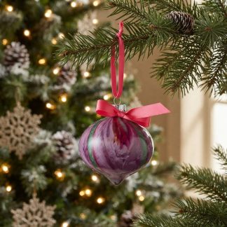 Boule de Noël #107, création faite à la main par Isabelle Boisvert