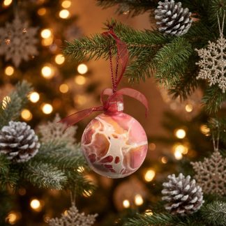Boule de Noël #109, création faite à la main par Isabelle Boisvert