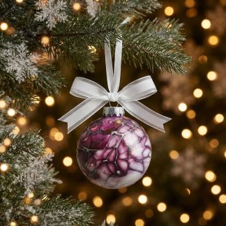 Boule de Noël #115, création faite à la main par Isabelle Boisvert