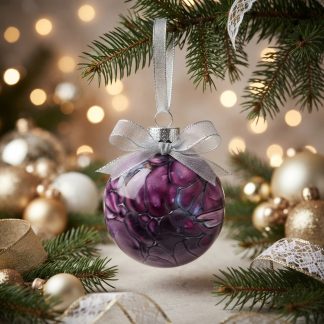 Boule de Noël #116, création faite à la main par Isabelle Boisvert