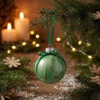 Boule de Noël #118, création faite à la main par Isabelle Boisvert