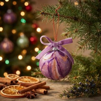Boule de Noël #119, création faite à la main par Isabelle Boisvert