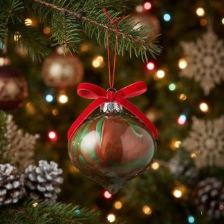 Boule de Noël #120, création faite à la main par Isabelle Boisvert
