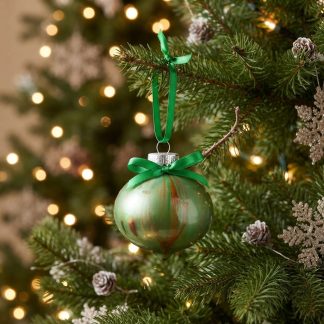 Boule de Noël #121, création faite à la main par Isabelle Boisvert