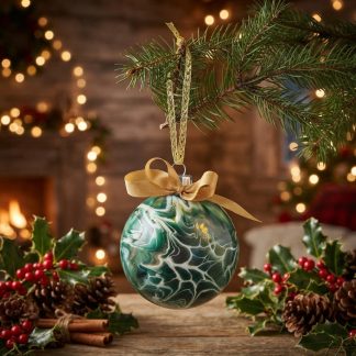 Boule de Noël #122, création faite à la main par Isabelle Boisvert