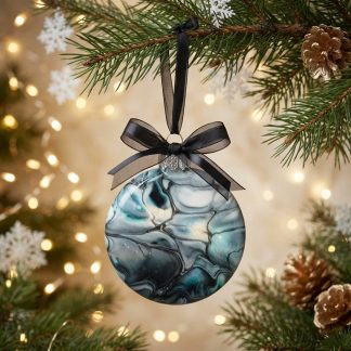 Boule de Noël #123, création faite à la main par Isabelle Boisvert