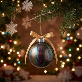 Boule de Noël #125, création faite à la main par Isabelle Boisvert