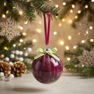 Boule de Noël #126, création faite à la main par Isabelle Boisvert
