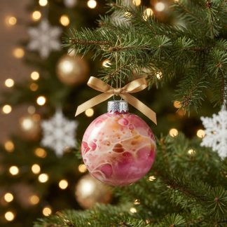 Boule de Noël #127, création faite à la main par Isabelle Boisvert