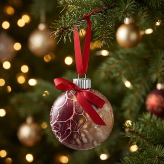 Boule de Noël #132, création faite à la main par Isabelle Boisvert