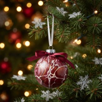Boule de Noël #133, création faite à la main par Isabelle Boisvert