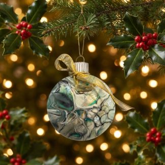 Boule de Noël #134, création faite à la main par Isabelle Boisvert
