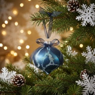 Boule de Noël #138, création faite à la main par Isabelle Boisvert