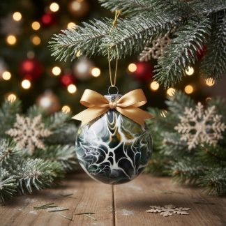 Boule de Noël #139, création faite à la main par Isabelle Boisvert