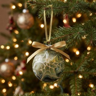 Boule de Noël #140, création faite à la main par Isabelle Boisvert
