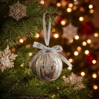 Boule de Noël #150, création faite à la main par Isabelle Boisvert