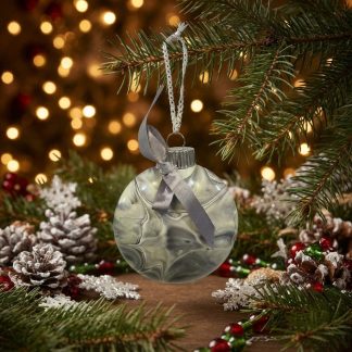 Boule de Noël #160, création faite à la main par Isabelle Boisvert