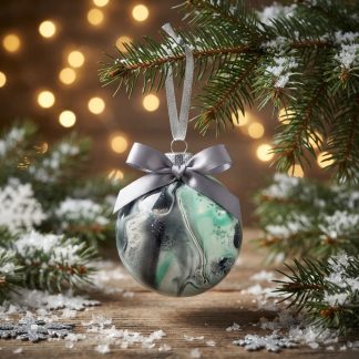 Boule de Noël #161, création faite à la main par Isabelle Boisvert